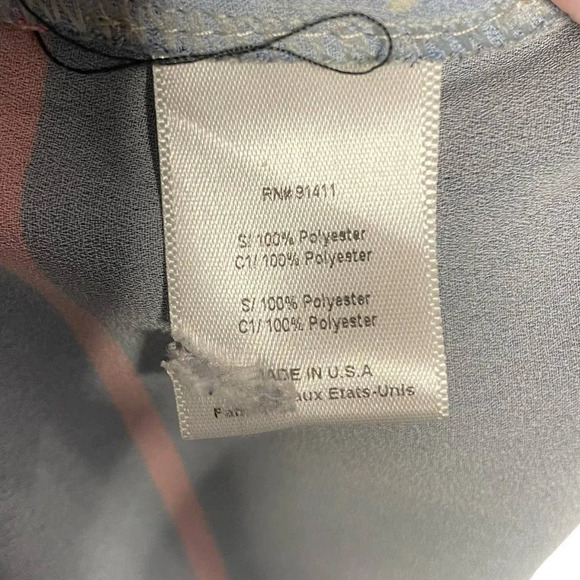 Clover Canyon Blue Floral Blooms Long Sleeve Blouse Size Small - Picture 8 of 9